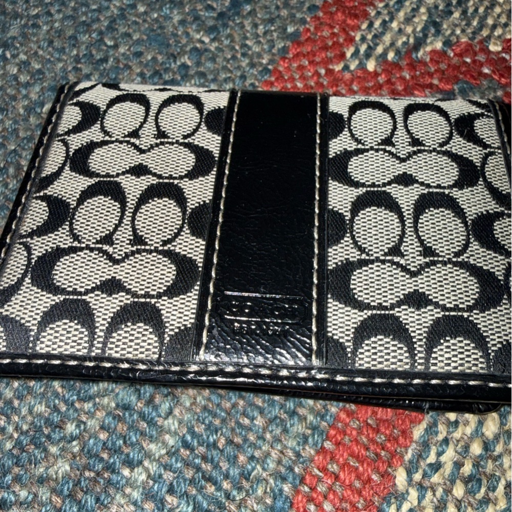 Coach Black and White Wallet
